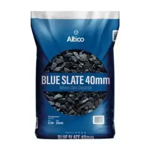 2 BAGS OF 20KG 40MM BLUE SLATE CHIPPINGS