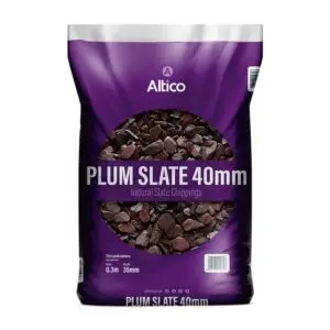 20KG 40MM PLUM SLATE CHIPPINGS