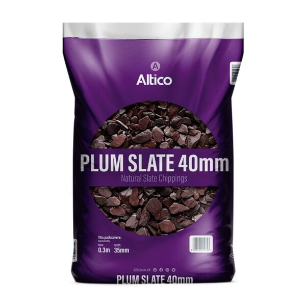 20KG 40MM PLUM SLATE CHIPPINGS