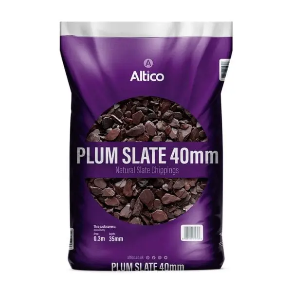 2 BAGS OF 20KG 40MM PLUM SLATE CHIPPINGS
