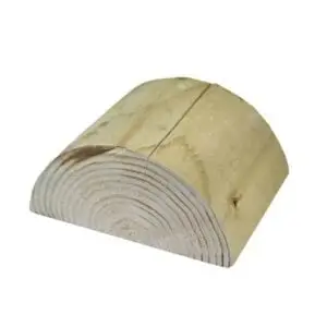 3.6M 100MM (4") 1/2 ROUND TREATED