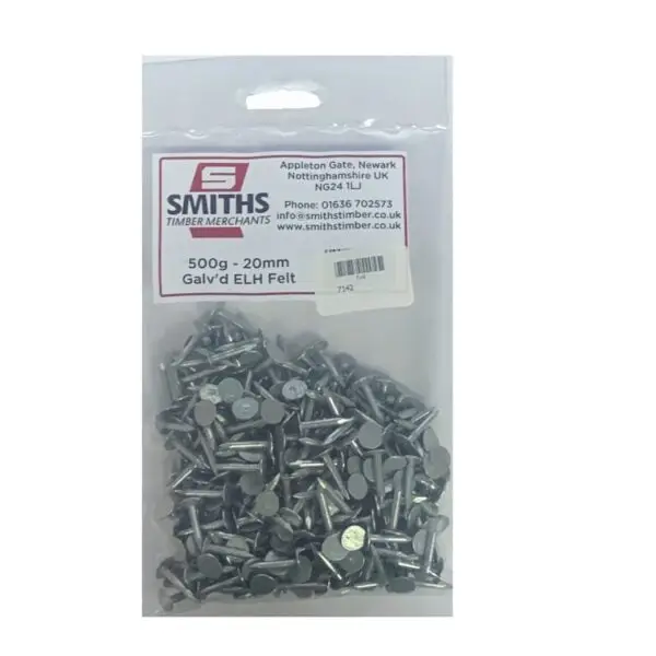 20MM GALVANISED FELT NAILS 500G PACK - Image 2
