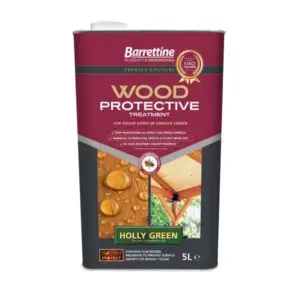 5 LITRE HOLLY GREEN WOOD PROTECTIVE TREATMENT BARRETTINE