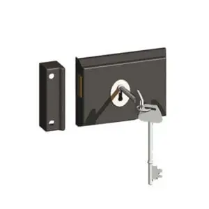 RIM DEADLOCK 100 X75MM GREY