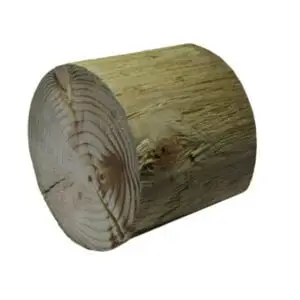 1.7M 75MM (3") FULL ROUND POINTED TREATED