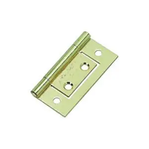 40MM FLUSH HINGE BRASSED 1 PAIR