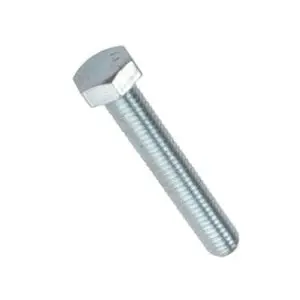 M8 X 60MM BZP HEX HEAD SET SCREWS 10 PACK