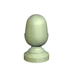 3" POST ACORN FINIAL