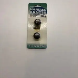 ROUND KNOBS BLACK CHROME 30MM 2 PACK