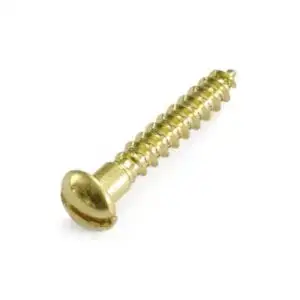 2  X  8  BRASS WOODSCREW ROUND HEAD SLOTTED
