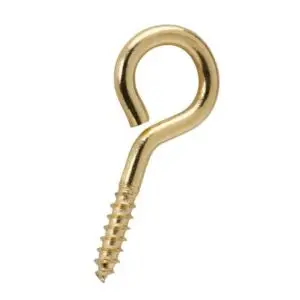 45MM SCREW EYES BRASSED 4 PACK