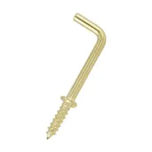 40MM SQUARE CUP HOOKS BRASSED 10 PACK