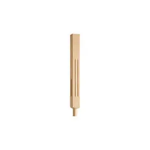 Oak Double Reeded Spigot Landing Newel 90mm No Cap
