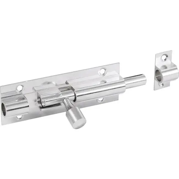 100MM STRAIGHT DOOR BOLT CHROME