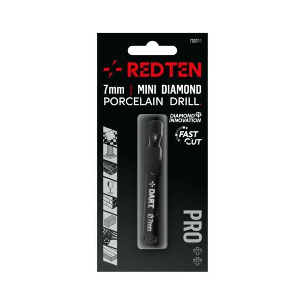 RED TEN PRO 7MM DIAMOND PORCELIAN DRILL BIT 1 PACK - Image 2